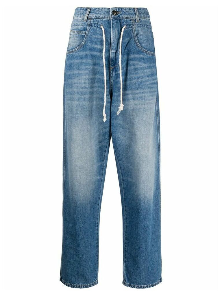 Semicouture straight leg high-rise jeans - Blue