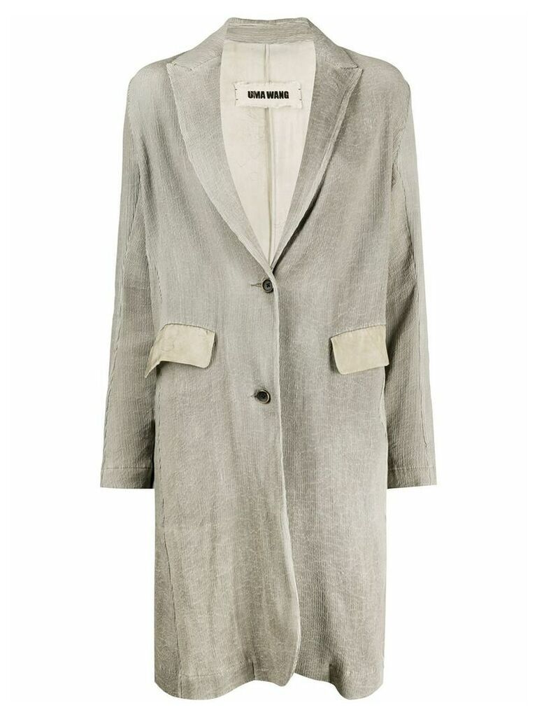 Uma Wang singled breasted coat - Grey