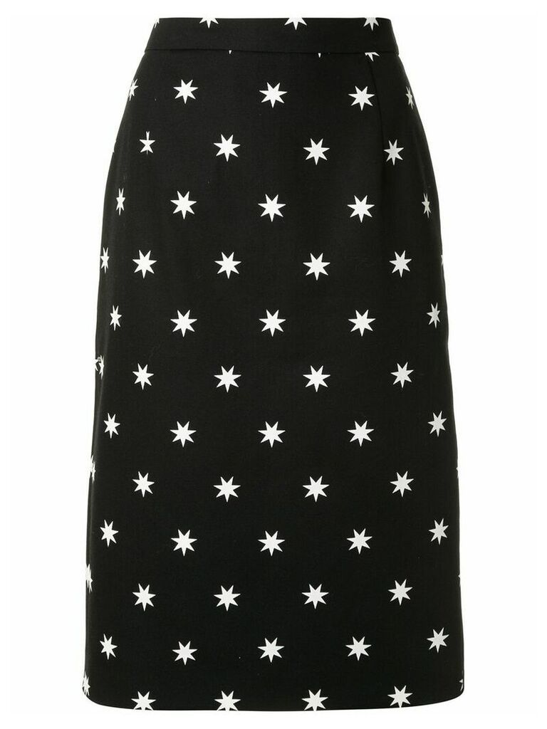 Nº21 star print pencil skirt - Black