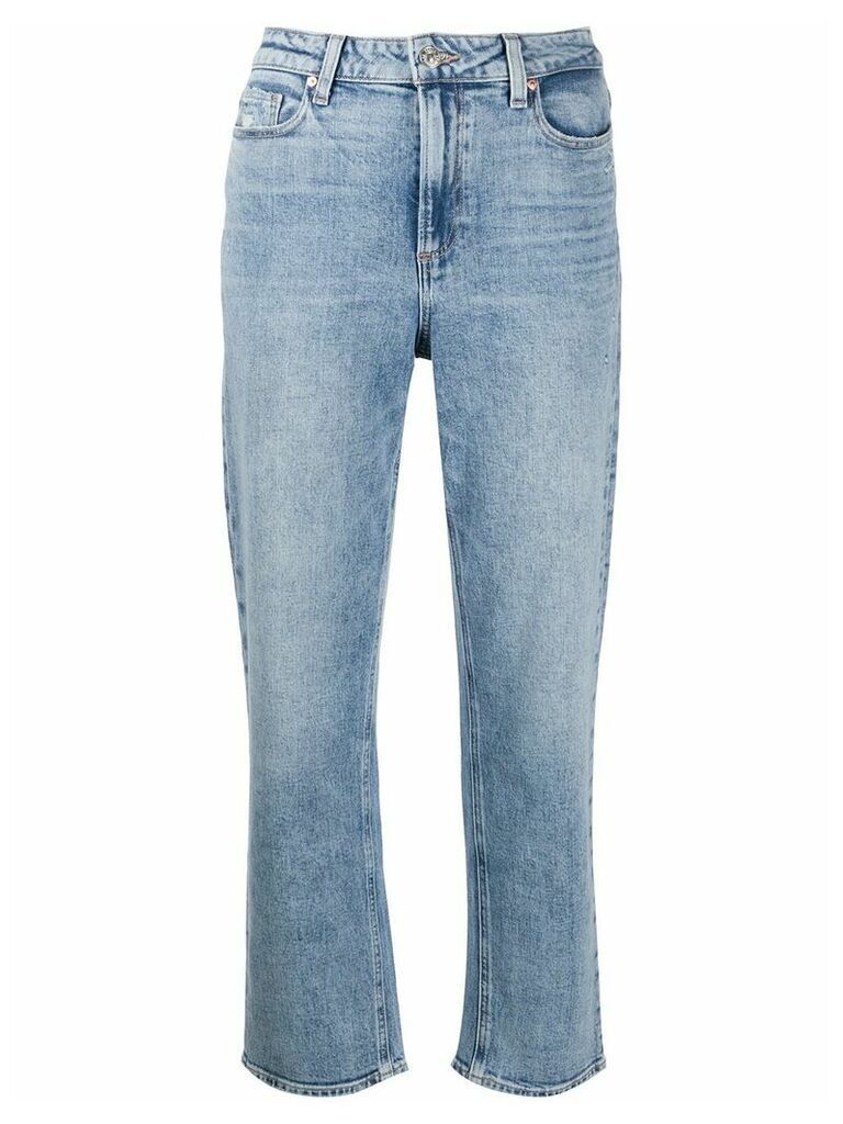 PAIGE denim high rise cropped jeans - Blue