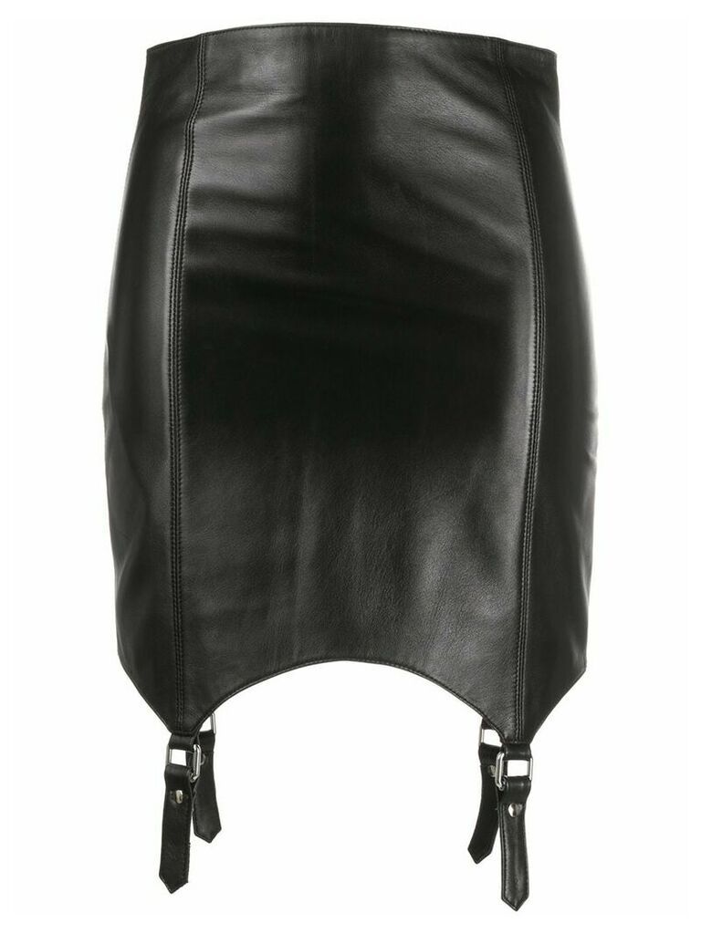 Manokhi Angela rear zip fitted skirt - Black