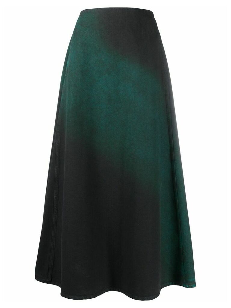 MM6 Maison Margiela gradient-effect A-line skirt - Black