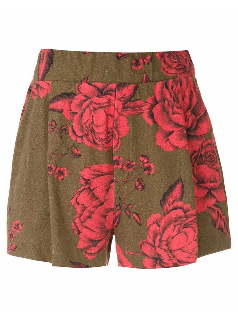 Osklen floral print shorts - Green