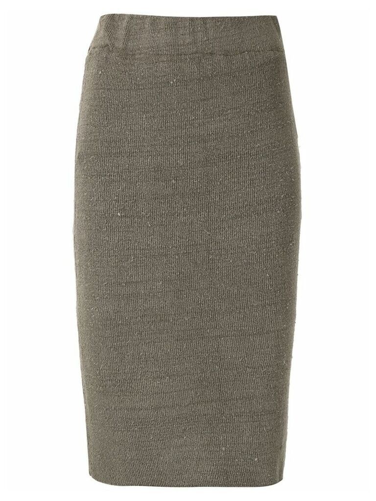 Osklen metallic threading knitted skirt - Grey