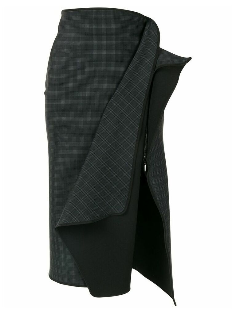 Maticevski ruffle detail midi skirt - Black
