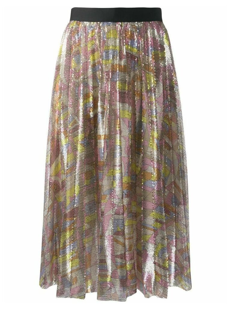 Emilio Pucci sequin pleated skirt - Multicolour