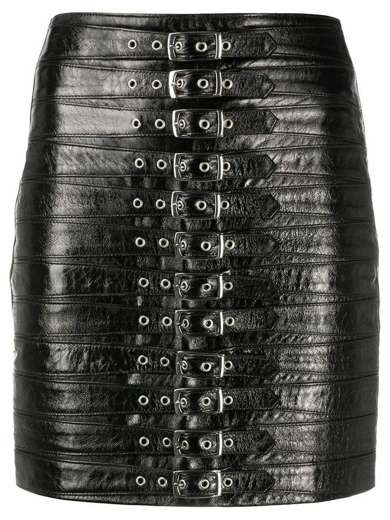 Manokhi buckle front pencil skirt - Black