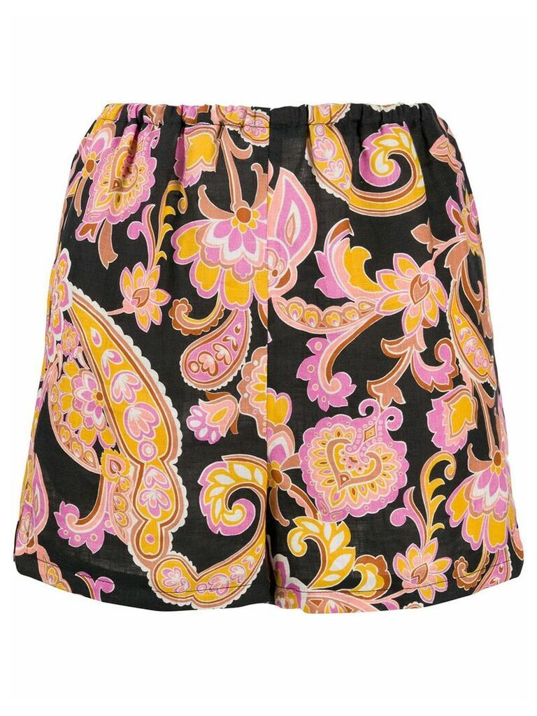 Gucci paisley print shorts - PINK
