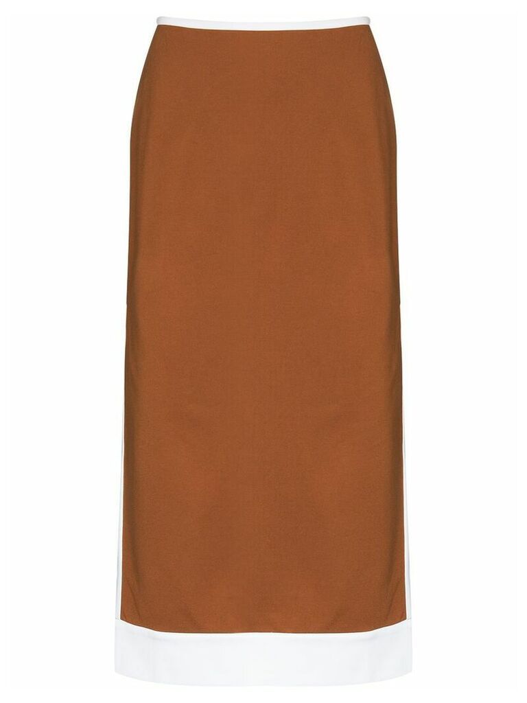 STAUD Desmond high-waist midi skirt - Brown