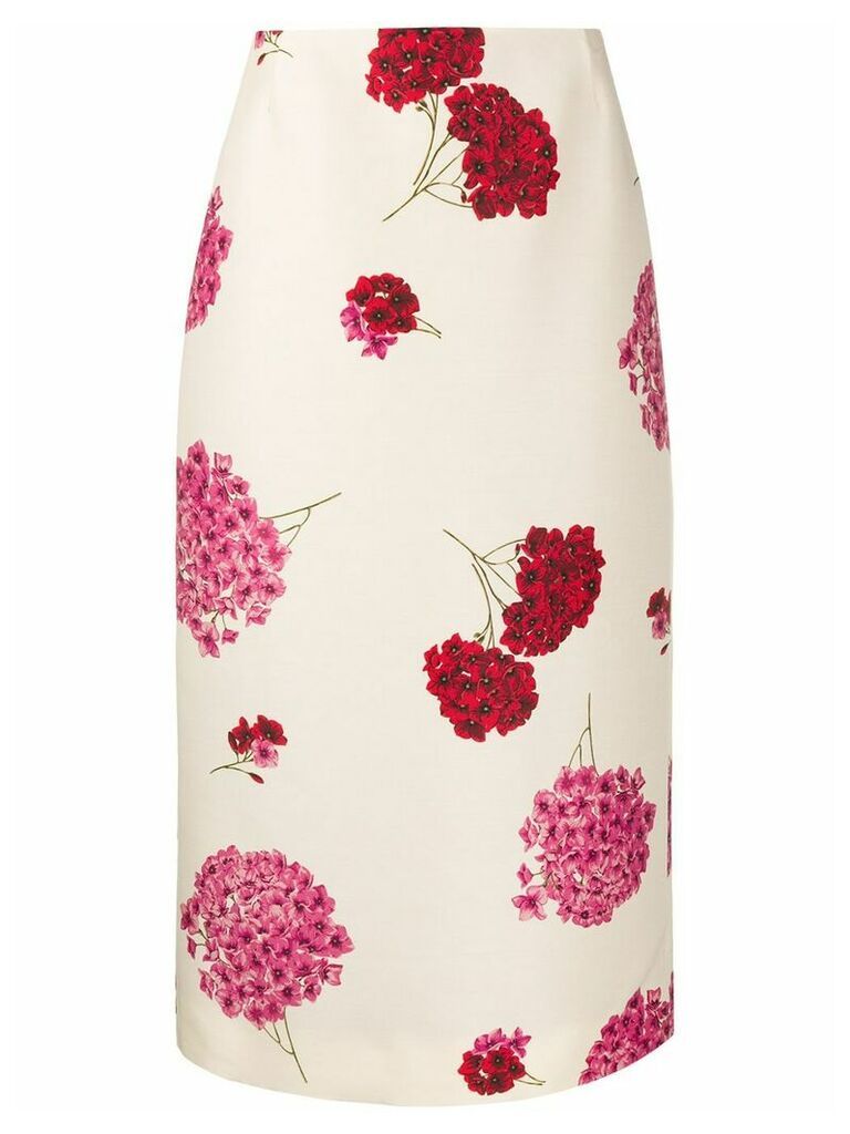 La Doublej floral print pencil skirt - Neutrals