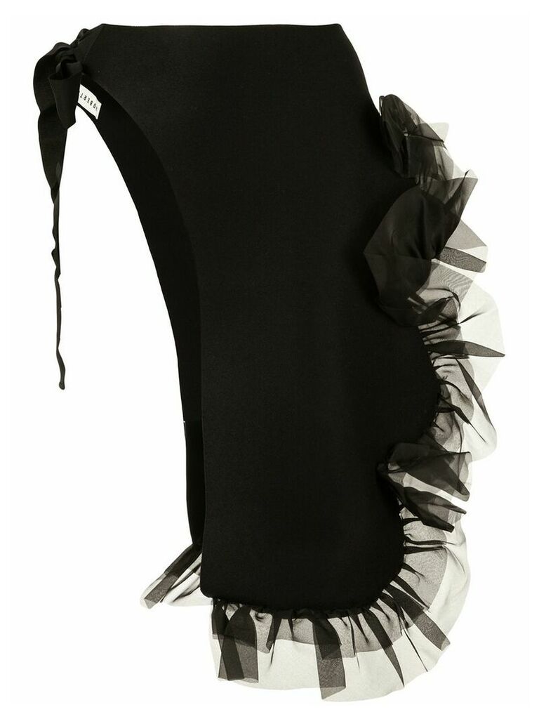 Roberts Wood ruffle wrap-skirt - Black