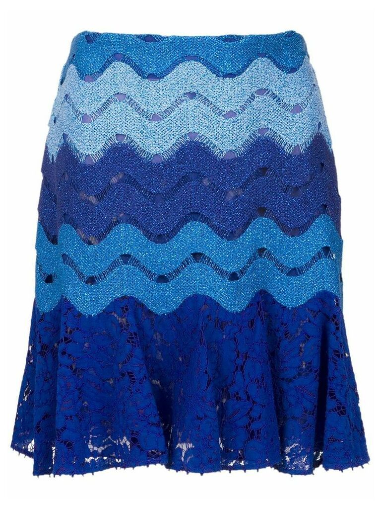 Martha Medeiros lace skirt - Blue