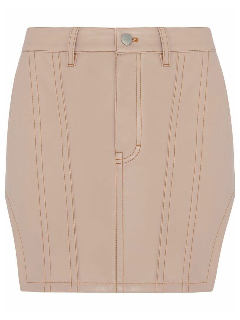 Fenty faux leather corset skirt - NEUTRALS
