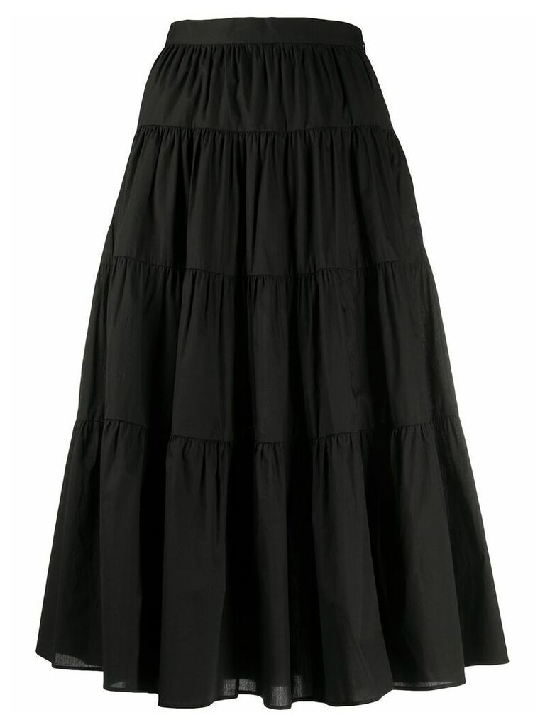 Michael Michael Kors cotton poplin tiered skirt - Black