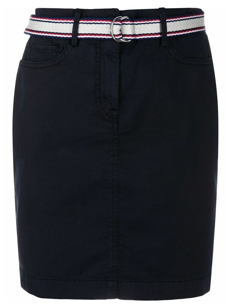 Tommy Hilfiger belted straight skirt - Blue