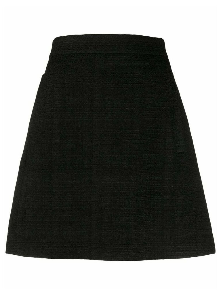 Etro woven check a-line skirt - Black