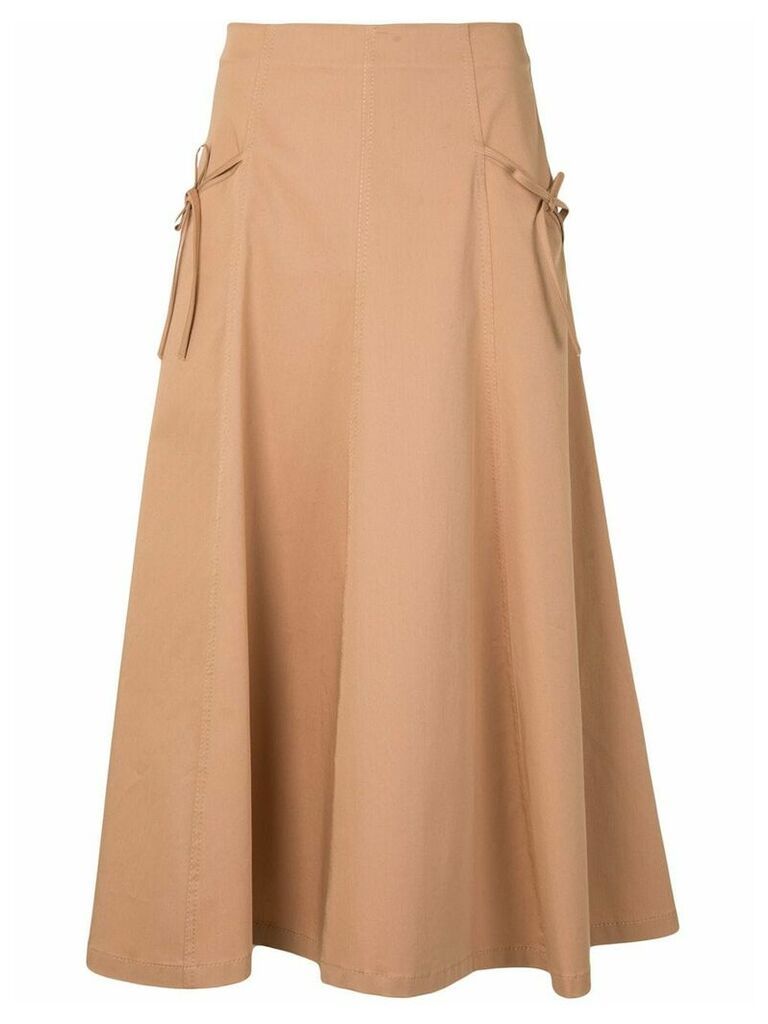 Vivetta high-waist flared skirt - Brown