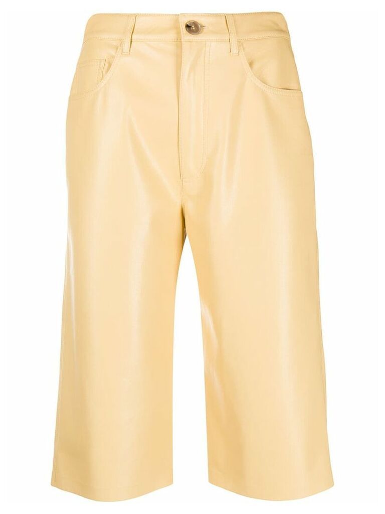 Nanushka knee-length straight shorts - Yellow