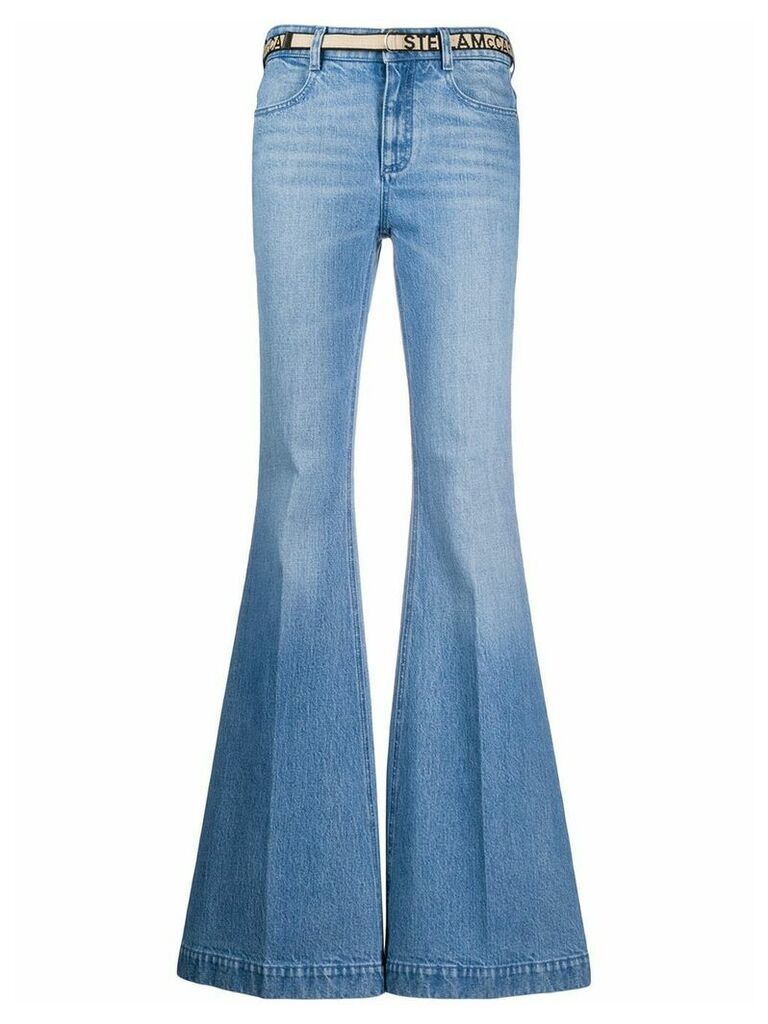 Stella McCartney belted flared jeans - Blue