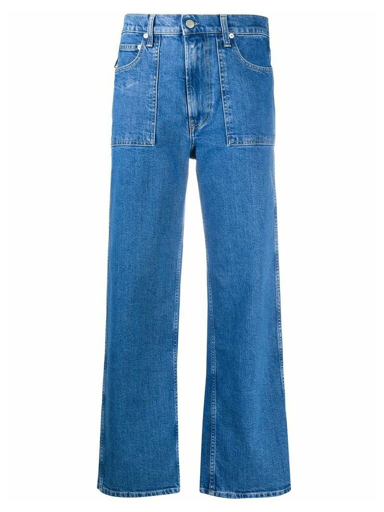 Helmut Lang cropped Factory jeans - Blue