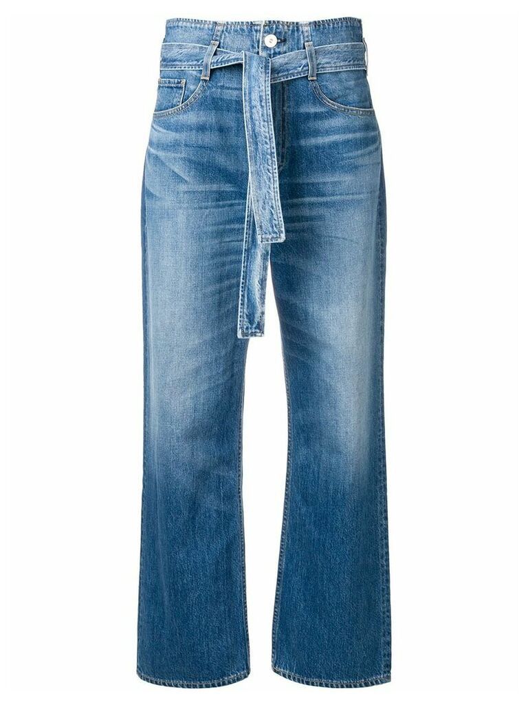 3x1 belted bootcut jeans - Blue