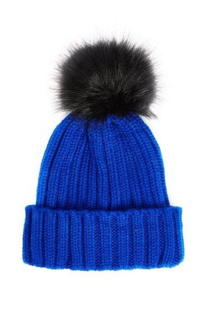 Quiz Blue Knit Pom Hat