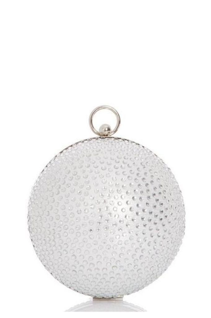Quiz Silver Shimmer Jewel Sphere Bag