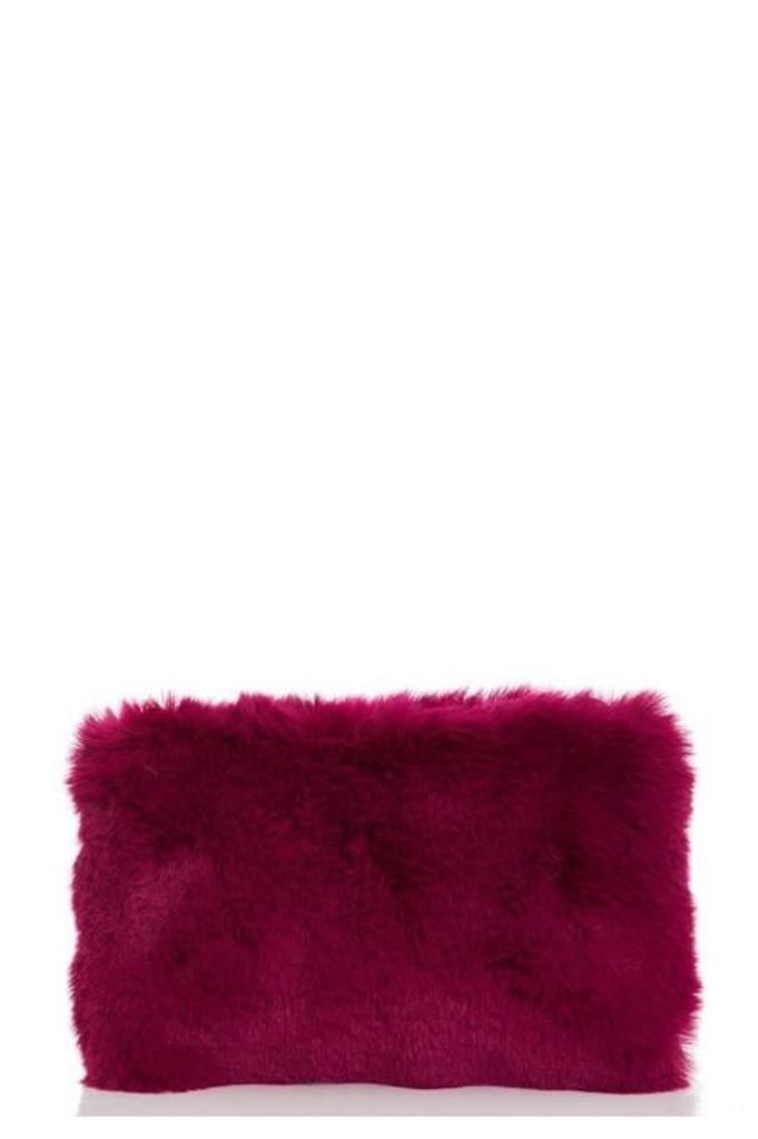 Quiz Pink Faux Fur Cross Body Bag