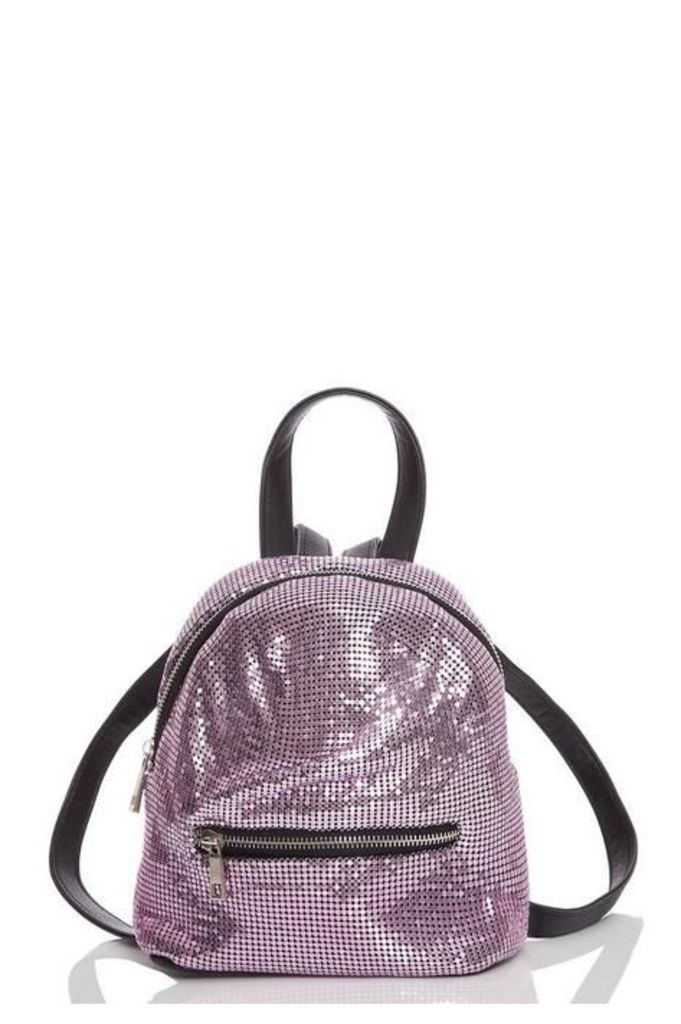 Quiz Pink Chainmail Backpack
