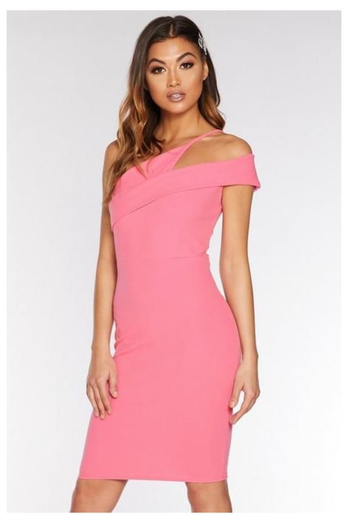 Quiz Pink Asymmetric Dress