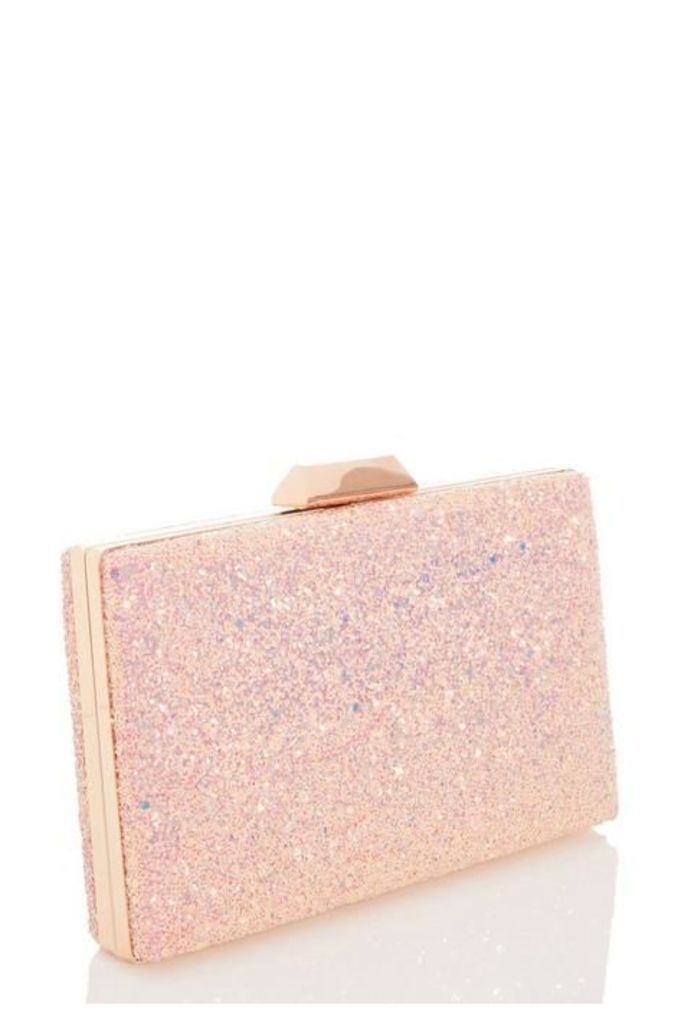 Quiz Pink Glitter Box Bag