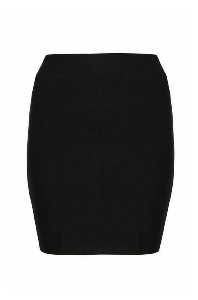 Black Stretch Bodycon Skirt