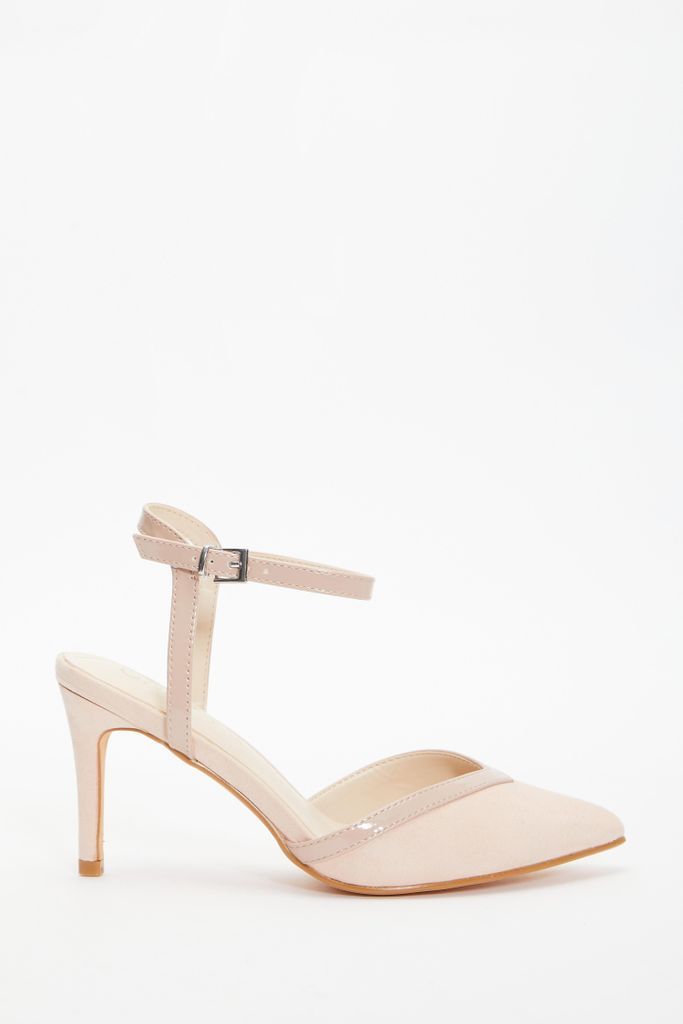 Wide Fit Nude Patent Court Heels