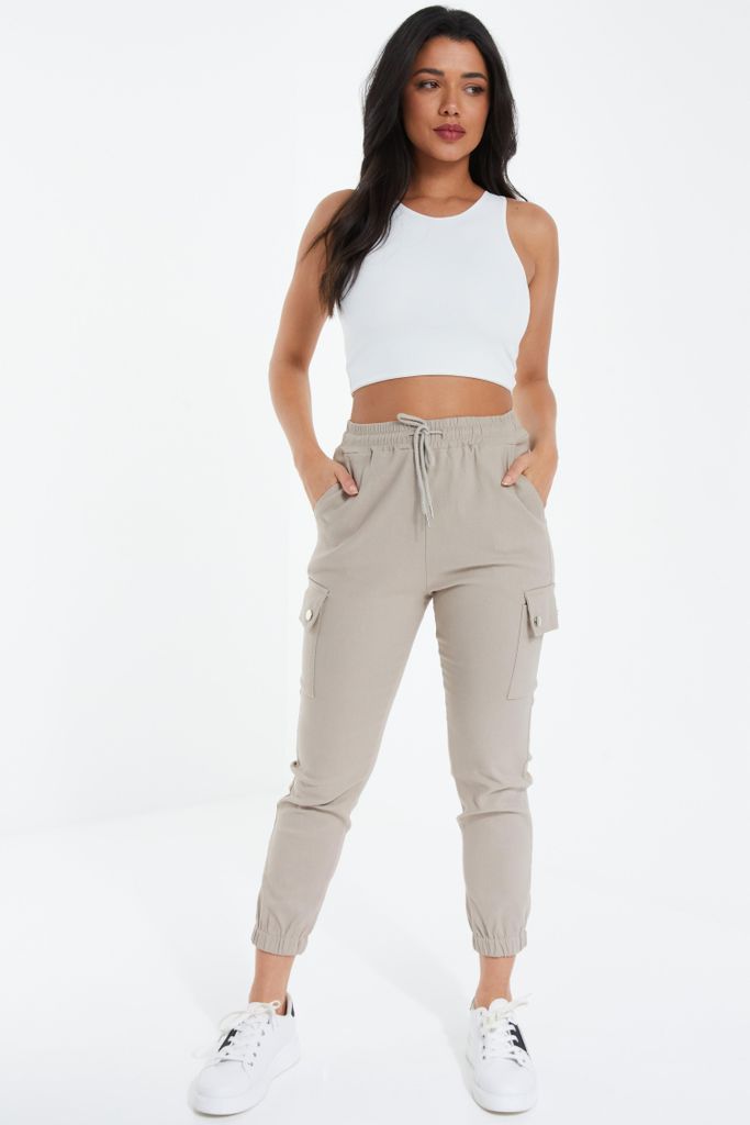 Stone Tie Cargo Trousers