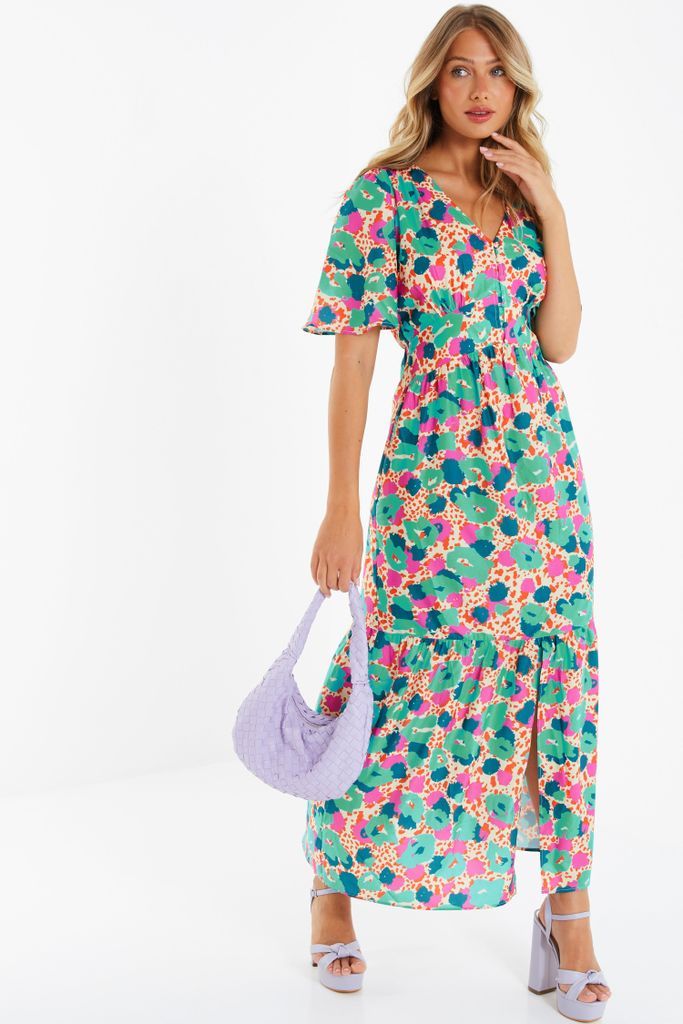 Women's Quiz Blue Floral Maxi Dress Size M