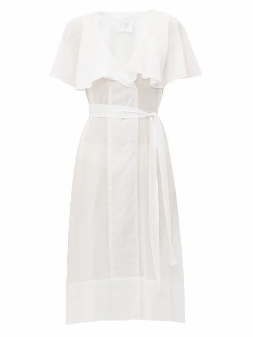 Loup Charmant - Zelda Tie-waist Cotton Dress - Womens - White