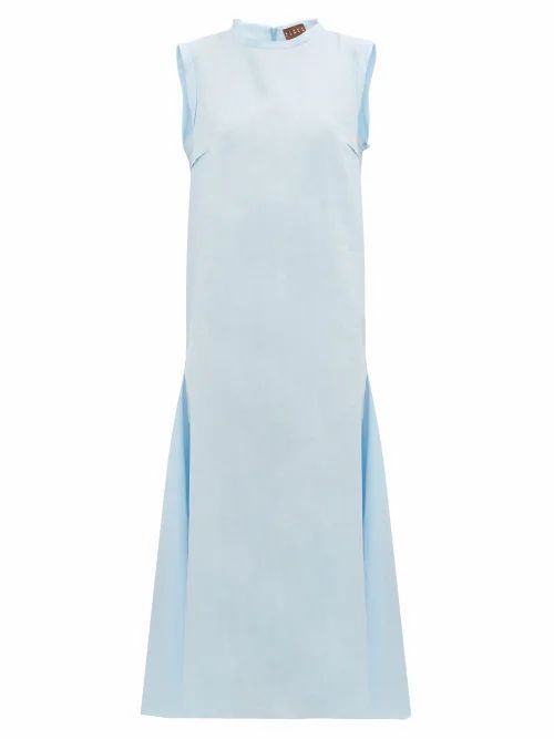 Albus Lumen - Agaso Sleeveless Linen Dress - Womens - Light Blue
