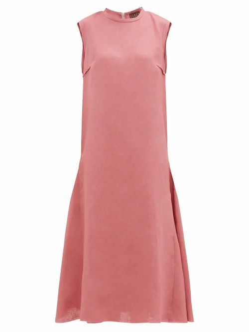 Albus Lumen - Agaso Sleeveless Linen Dress - Womens - Pink