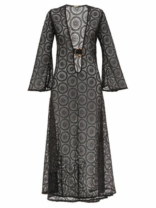 Dodo Bar Or - Jane Crocheted-cotton Maxi Dress - Womens - Black