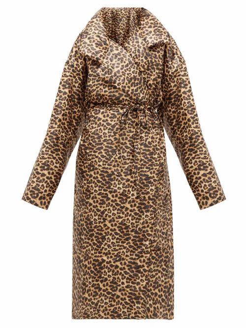 Norma Kamali - Sleeping Bag Leopard-print Coat - Womens - Leopard