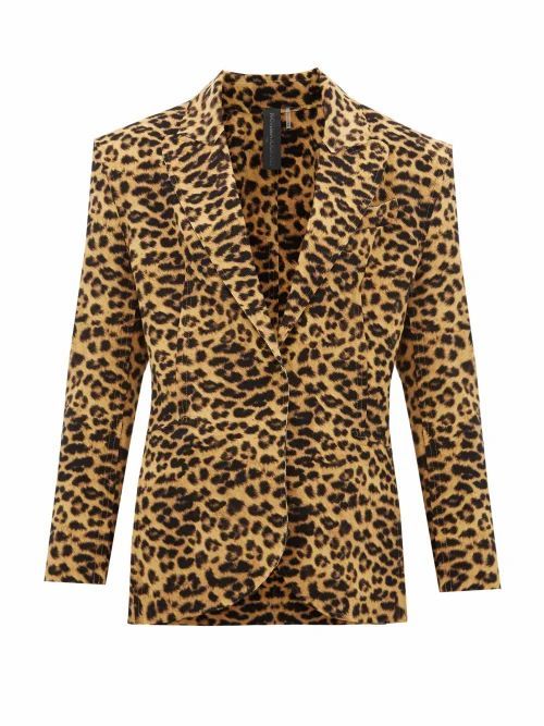Norma Kamali - Leopard-print Single-breasted Blazer - Womens - Leopard
