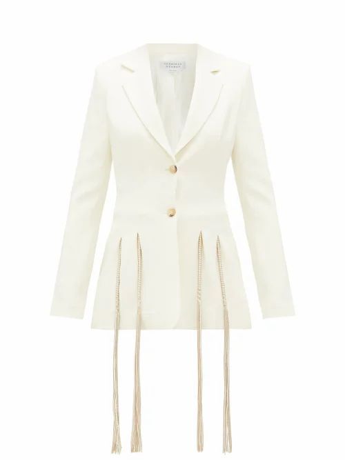 Maurize Single-breasted Wool-crepe Jacket - Womens - Ivory