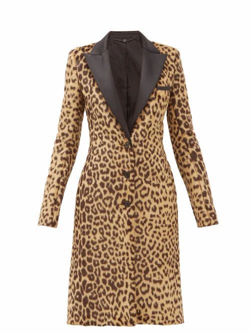 Paco Rabanne - Single-breasted Leopard-print Faux-fur Coat - Womens - Leopard