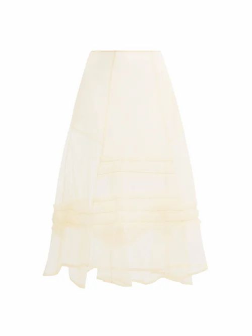 Molly Goddard - Alva Frilled Tulle Skirt - Womens - Cream