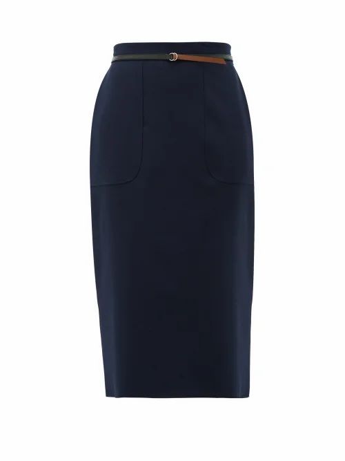 Altuzarra - Casey Wool-blend Pencil Skirt - Womens - Blue