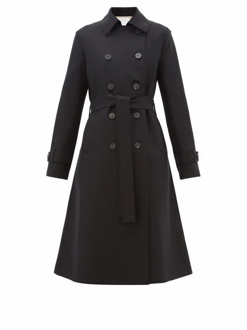 Harris Wharf London - Double-breasted Felted-wool Trench Coat - Womens - Black