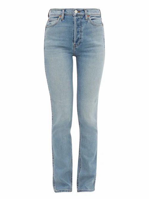 Re/Done - High-rise Slim-leg Jeans - Womens - Blue