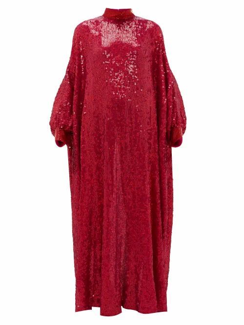 Ashish - Sheela Embellished Sequinned-georgette Tent Dress - Womens - Fuchsia