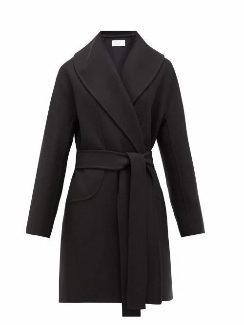 The Row - Maddy Belted Wool-blend Felt Coat - Womens - Navy