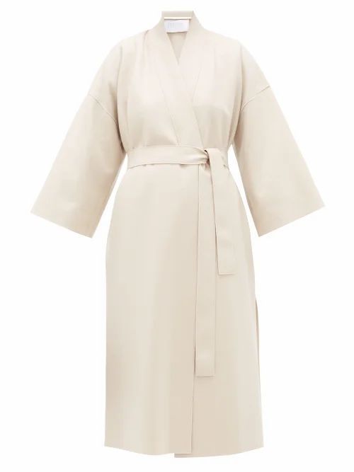Harris Wharf London - Kimono-sleeve Belted Virgin-wool Coat - Womens - Cream